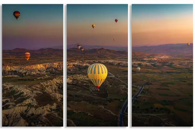 Lever de soleil sur la Cappadoce - affiche paysage