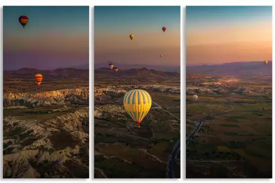 Lever de soleil sur la Cappadoce - affiche paysage