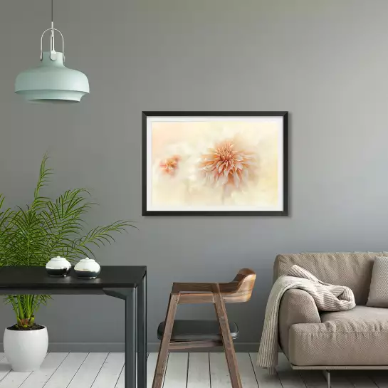 Dahlia au lait - affiche de fleurs