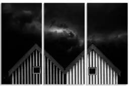 Cabanes en bois - photos noir et blanc célébrités