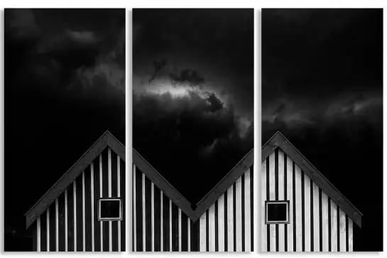 Cabanes en bois - photos noir et blanc célébrités