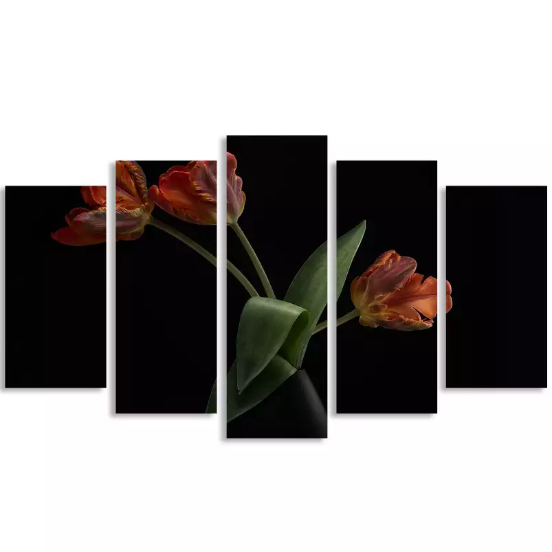 Tulipes en vase - affiche de fleurs