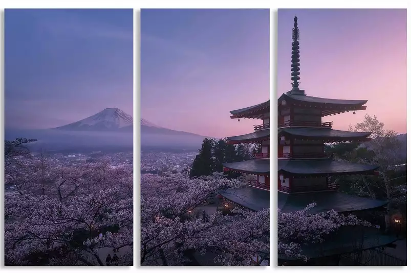 Mont Fuji Sakura - affiche monde