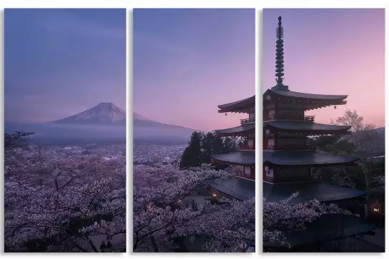 Mont Fuji Sakura - affiche monde