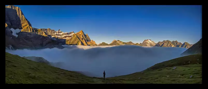 Pnorama le mont perdu Pyrénées - tableau montagne