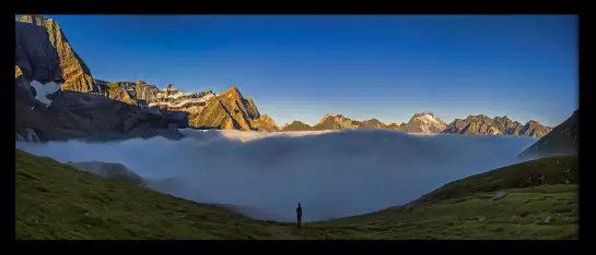 Pnorama le mont perdu Pyrénées - tableau montagne