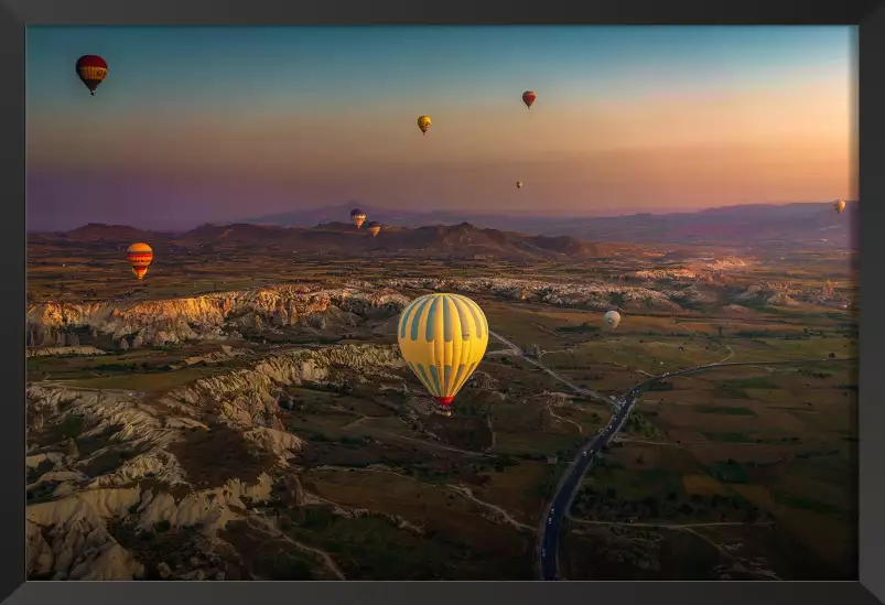 Lever de soleil sur la Cappadoce - affiche paysage