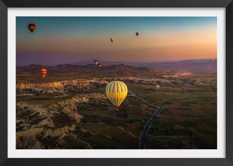 Lever de soleil sur la Cappadoce - affiche paysage