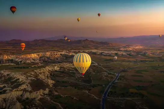 Lever de soleil sur la Cappadoce - affiche paysage