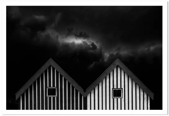 Cabanes en bois - photos noir et blanc célébrités