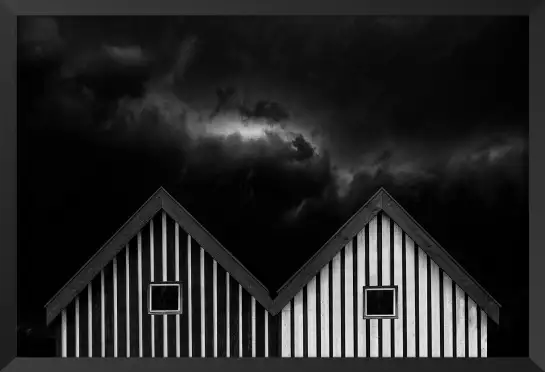 Cabanes en bois - photos noir et blanc célébrités