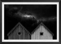 Cabanes en bois - photos noir et blanc célébrités