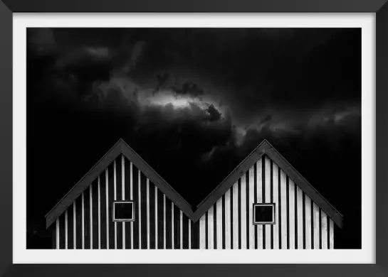 Cabanes en bois - photos noir et blanc célébrités