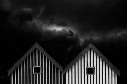 Cabanes en bois - photos noir et blanc célébrités