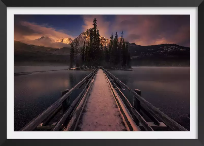 Lac au Canada - paysage hiver