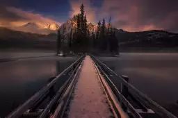 Lac au Canada - paysage hiver