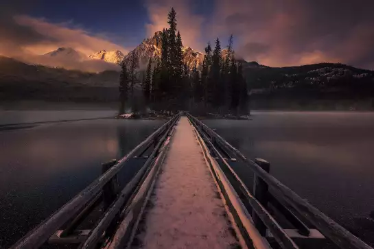 Lac au Canada - paysage hiver