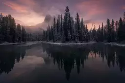 Lac Emerald - paysage hiver