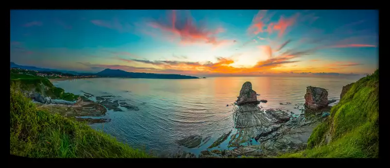 Panorama basque paysage La corniche - tableau mer