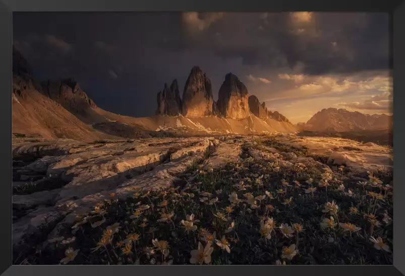 Cime des Dolomites - affiche montagne