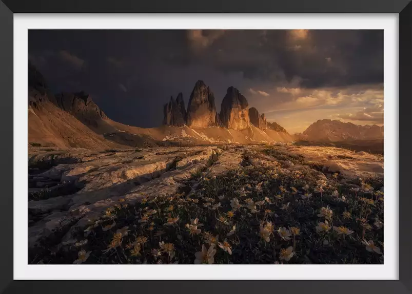 Cime des Dolomites - affiche montagne