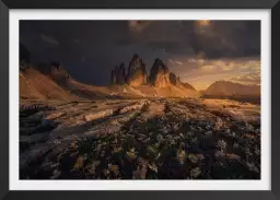 Cime des Dolomites - affiche montagne