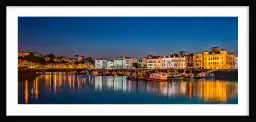 Port de St Jean de Luz de nuit - tableau bord de mer