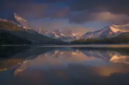 Lac Maligne au Canada - paysage nature