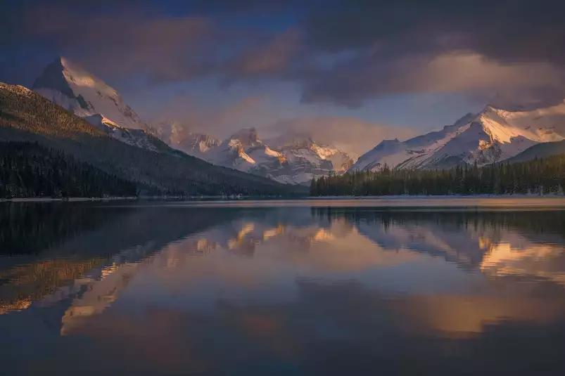 Lac Maligne au Canada - paysage nature