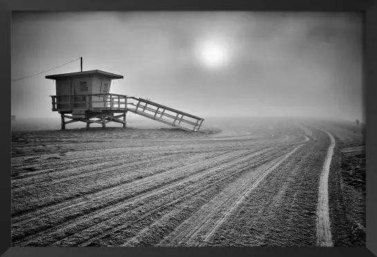 Santa Monica brumeuse - affiche plage