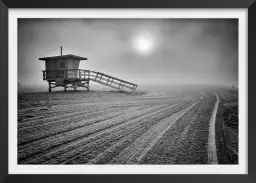 Santa Monica brumeuse - affiche plage