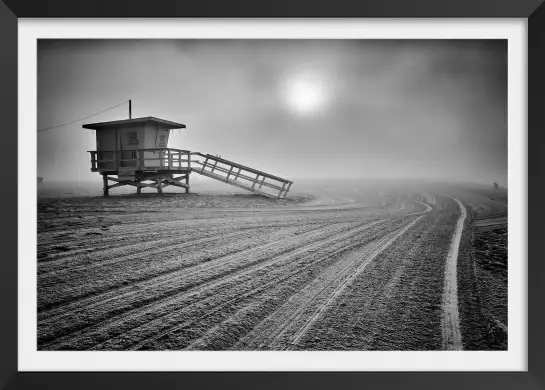 Santa Monica brumeuse - affiche plage