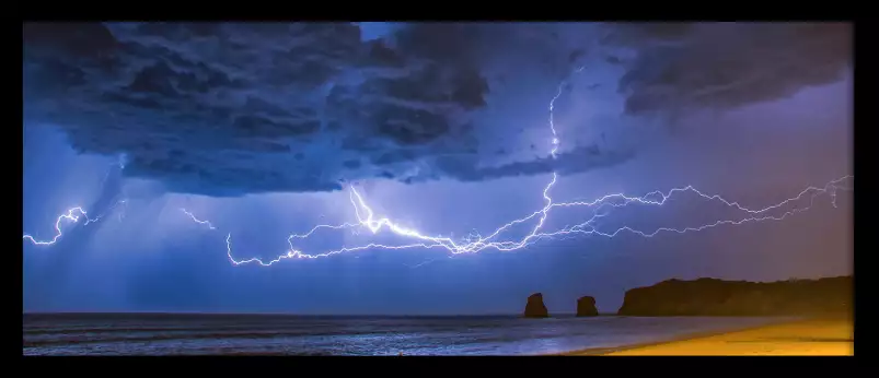 Coup de tonnerre sur les deux jumeaux - tableau mer