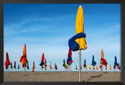 Les Parapluies de Deauville - affiche plage