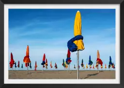 Les Parapluies de Deauville - affiche plage