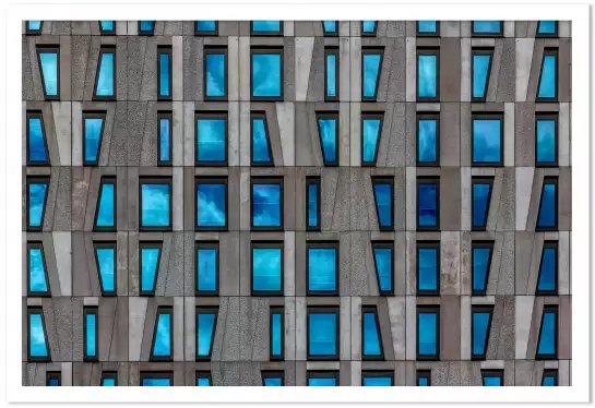 Fenêtres à Rotterdam - affiche architecture