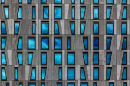 Fenêtres à Rotterdam - affiche architecture