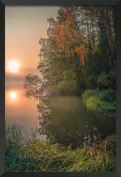 Brouillard tombant - paysage campagne