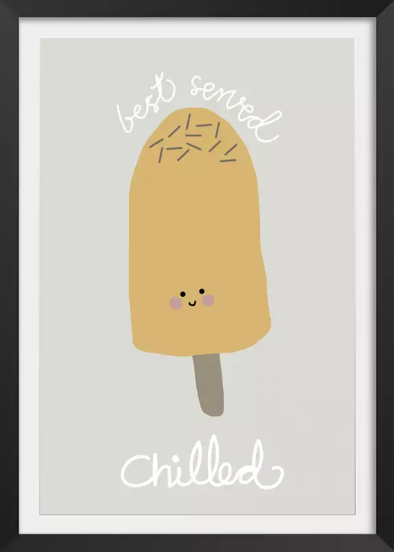 Chilled Ice Cream - affiche cuisine humour