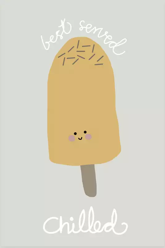 Chilled Ice Cream - affiche cuisine humour