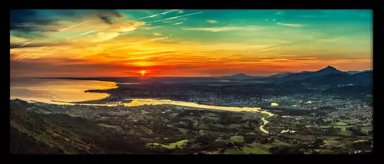 Panorama sur Hondarribia - tableau mer