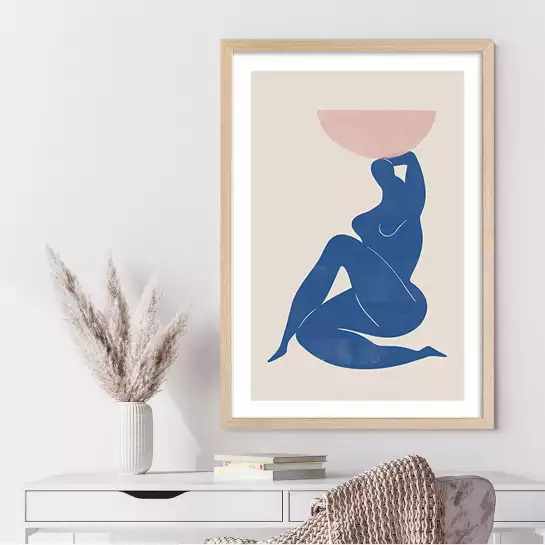 Femme au vase - affiche organique