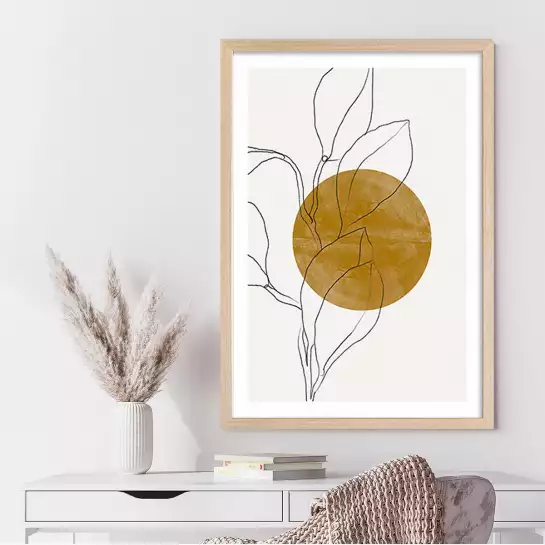 Plant and Sun - toile abstraite