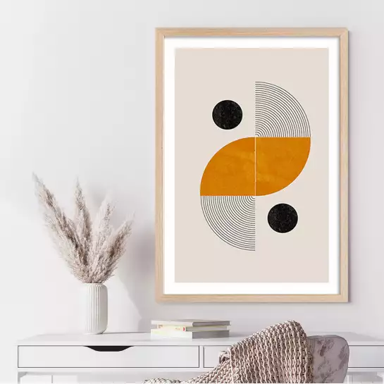 Retro symetrie - affiche geometrique