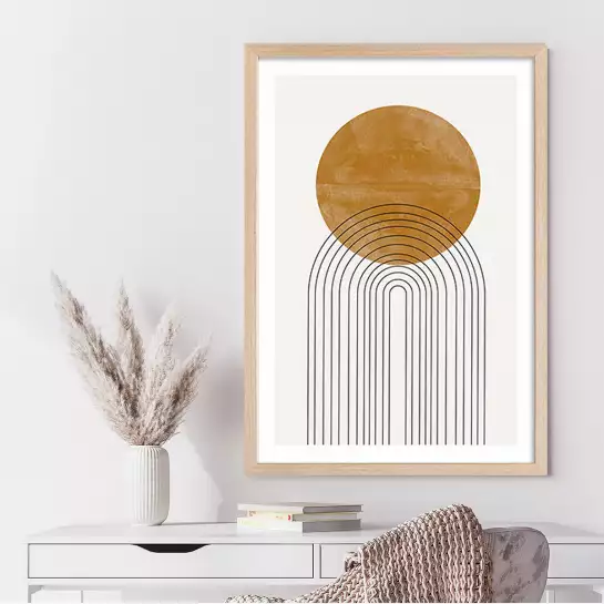 Flow abstrait - affiche geometrique