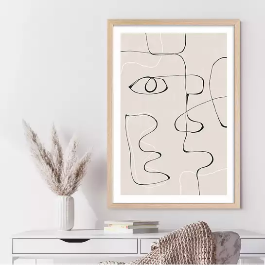 Face beige - poster minimaliste