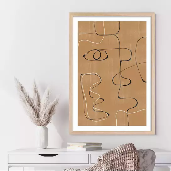Face line art - poster minimaliste