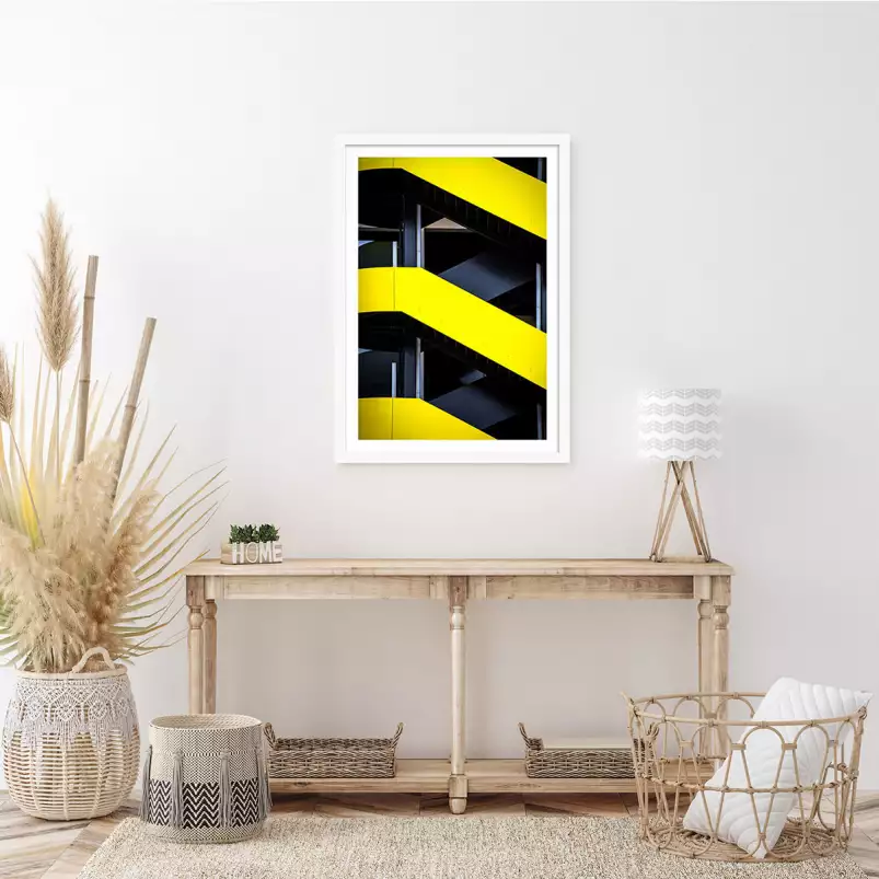 Escalier jaune - architecture poster