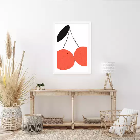 Cerise rouge - affiche cuisine