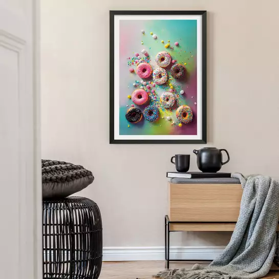 Delicieux donuts - affiche cuisine humour